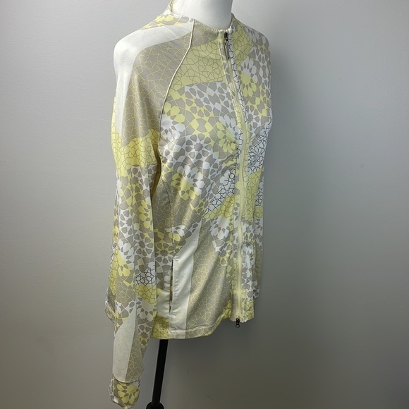 Callaway yellow/Grey/White zip up long sleeve sz L - Picture 2 of 9
